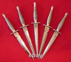 Lot of 5 British Army Fairbairn Sykes Commando Dagger Knife 2nd Pat Steel Handle