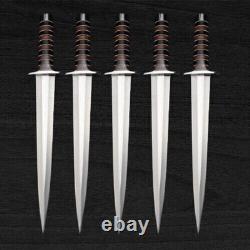 Lot of 5-Custom Handmade D2 Tool Steel Arkanas Toothpick Dagger D2 Dagger