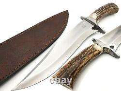 Louis Salvation Custom Handmade D2 Steel Hunting Bowie Dagger Knife Stag/antler