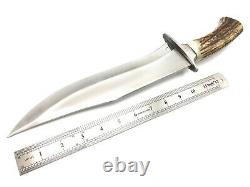 Louis Salvation Custom Handmade D2 Steel Hunting Bowie Dagger Knife Stag/antler