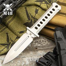 M48 OPS Combat Tactical CNC Machine D2 Steel Fixed Blade Dagger Knife with Sheath