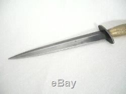 MINTY Authentic WWII FAIRBAIRN SYKES Fighting Commando Throwing Dagger Knife B2