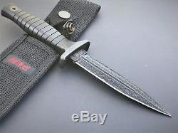MTECH Black Tactical 9 Fixed Blade DOUBLE Edge Dagger BOOT Knife + Sheath New