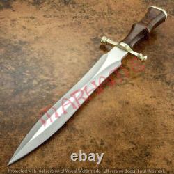 Mae 15 Rare Custom Handmade D2 Steel Hunting Dagger Bowie Knife Stacked Leath