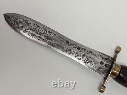 Massive Dagger Made from File Marked NWC w Beaded Sheath by Diane Chambers 2000