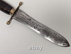 Massive Dagger Made from File Marked NWC w Beaded Sheath by Diane Chambers 2000