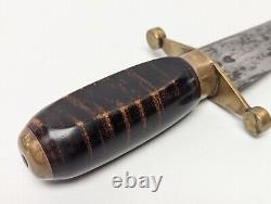 Massive Dagger Made from File Marked NWC w Beaded Sheath by Diane Chambers 2000