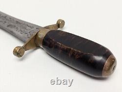 Massive Dagger Made from File Marked NWC w Beaded Sheath by Diane Chambers 2000