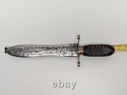 Massive Dagger Made from File Marked NWC w Beaded Sheath by Diane Chambers 2000