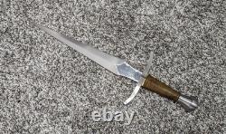 Medieval Hunting Dagger Knife High Carbon Steel With Leather Sheath