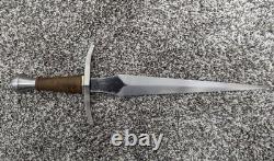Medieval Hunting Dagger Knife High Carbon Steel With Leather Sheath
