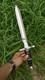 Medieval Knight Dagger Hand Forged Carbon Steel Combat Knife Black Leather Cover