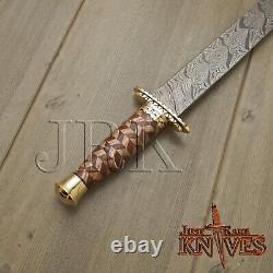 Medieval Sword, Custom Made Hand Forged Damascus Steel Full Functional Blade