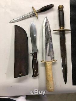 Medieval ornate dagger knife short sword antique vtg Lot Of 4