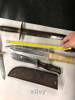 Medieval ornate dagger knife short sword antique vtg Lot Of 4