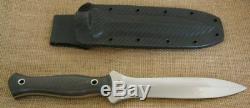 Mike Irie TS-6 Tactical Fixed Blade Dagger Knife, Prototype, Black Carbon Fiber