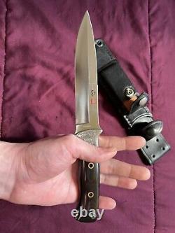 Mint? Vintage Al Mar 3004 Seki Japan Fighting Knife/Dagger withSheath. Engraved