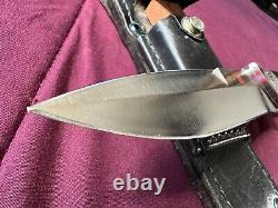 Mint? Vintage Al Mar 3004 Seki Japan Fighting Knife/Dagger withSheath. Engraved