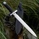 Mithril Dagger Knife High Carbon Steel Knife With Leather Sheath