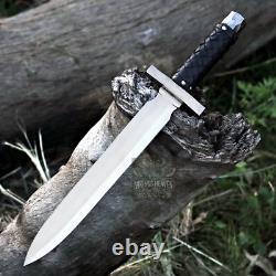 Mithril Dagger Knife High Carbon Steel Knife With Leather Sheath
