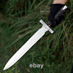 Mithril Dagger Knife High Carbon Steel Knife With Leather Sheath