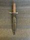 Nice Wwii Ww2 Italian Mvsn Dagger Fighting Knife With Scabbard And Carved Handle