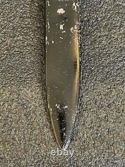 Nice Wwii Ww2 Italian Mvsn Dagger Fighting Knife With Scabbard And Carved Handle