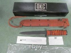 OKC Ontario USA WWII M3 Trench Knife Carbon Steel Combat Bayonet Dagger Blade