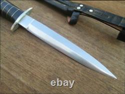 Old HUBERTUS Germany Forged Carbon Steel Dagger Fighting Knife in A+++ Condition