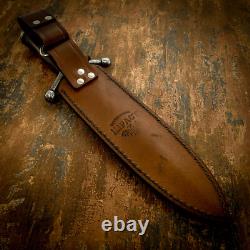 Old-World Burl Wood Guarded Dagger Knife, Damascus Guard, D2 Blad Impact Cutlery