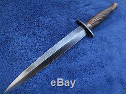 Original British Early Ww2 Fairbairn Sykes Dagger Fighting Knife And Sheath