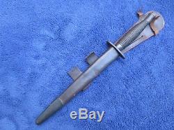 Original British Ww2 Fairbairn Sykes Dagger Fighting Knife And Sheath
