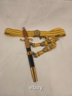 Original Vintage Soviet Navy Zik 58 Dagger Knife Scabbard With Belt
