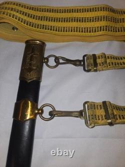 Original Vintage Soviet Navy Zik 58 Dagger Knife Scabbard With Belt