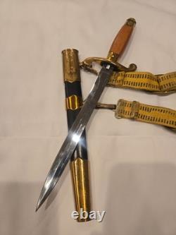 Original Vintage Soviet Navy Zik 58 Dagger Knife Scabbard With Belt
