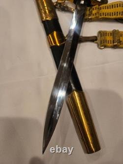 Original Vintage Soviet Navy Zik 58 Dagger Knife Scabbard With Belt