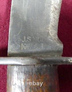 Original WW1 US Army model 1917 Bolo Knife Fighting Dagger Plumb St Louis