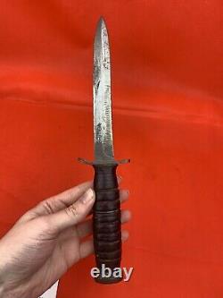 Original WW2 M3 Fighting Knife Dagger Utica M8 Scabbard USGI
