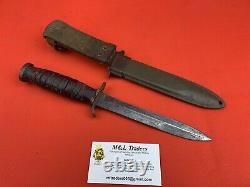 Original WW2 M3 Fighting Knife Utica Dagger 1943