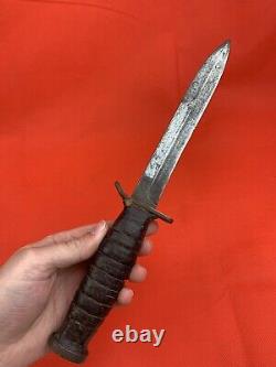 Original WW2 M3 Fighting Knife Utica Dagger 1943