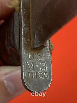 Original WW2 M3 Fighting Knife Utica Dagger 1943