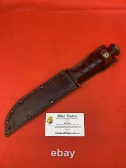 Original WW2 USMC Fighting Knife Dagger Camillus Leather Scabbard
