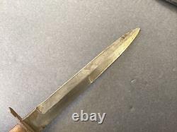 Original Ww2 German Luftwaffe Fighting Knife Boot Dagger & Scabbard Free Ship