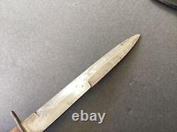 Original Ww2 German Luftwaffe Fighting Knife Boot Dagger & Scabbard Free Ship