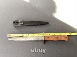 Original Ww2 German Luftwaffe Fighting Knife Boot Dagger & Scabbard Free Ship