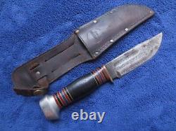 Original Ww2 Us Remington Rh 34 Fighting Knife Dagger And Leather Umc Scabbard