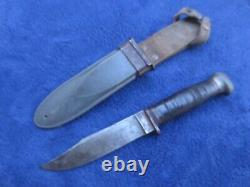 Original Ww2 Usn Mk1 Fighting Knife Dagger And Nord Sheath Made By Pal Rh-35