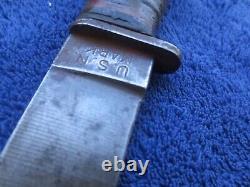 Original Ww2 Usn Mk1 Fighting Knife Dagger And Nord Sheath Made By Pal Rh-35