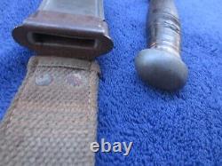 Original Ww2 Usn Mk1 Fighting Knife Dagger And Nord Sheath Made By Pal Rh-35