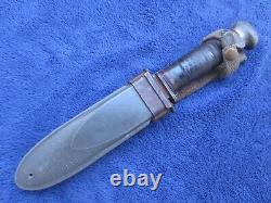 Original Ww2 Usn Mk1 Fighting Knife Dagger And Nord Sheath Made By Pal Rh-35